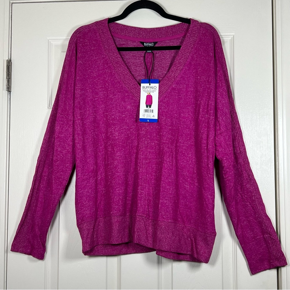 Buffalo David Bitton Fuchsia Knit Top